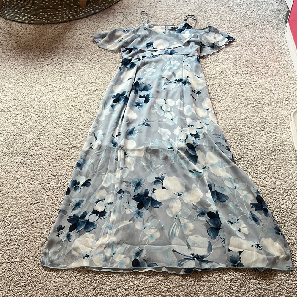 Blue floral dress